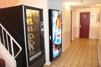 Snacks and Cold Drink Dispenser in corridor.